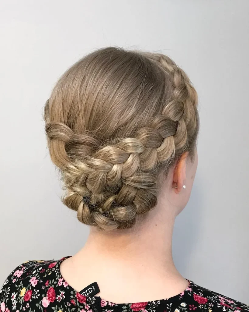 side braid with blonde bob 